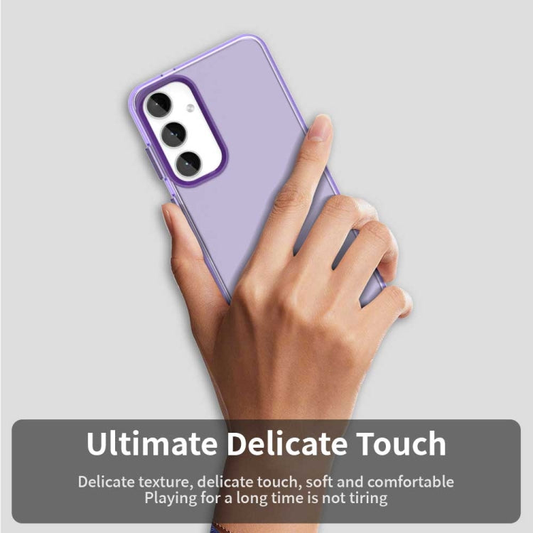 For Samsung Galaxy S25 5G Candy PC Hybrid TPU Shockproof Phone Case(Purple) - Galaxy S25 5G Cases by PMC Jewellery | Online Shopping South Africa | PMC Jewellery | Buy Now Pay Later Mobicred