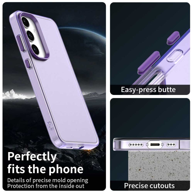 For Samsung Galaxy S25+ 5G Candy PC Hybrid TPU Shockproof Phone Case(Purple) - free shipping - PMC Jewellery - Order now!