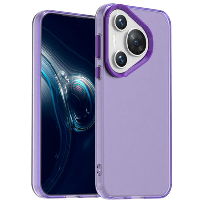 For Huawei Pura 70 Pro Candy PC Hybrid TPU Shockproof Phone Case(Purple) - Huawei Cases by PMC Jewellery | Online Shopping South Africa | PMC Jewellery | Buy Now Pay Later Mobicred