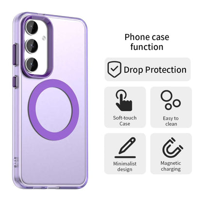 For Samsung Galaxy S25 5G Candy Magsafe PC Hybrid TPU Phone Case(Purple) - Galaxy S25 5G Cases by PMC Jewellery | Online Shopping South Africa | PMC Jewellery | Buy Now Pay Later Mobicred