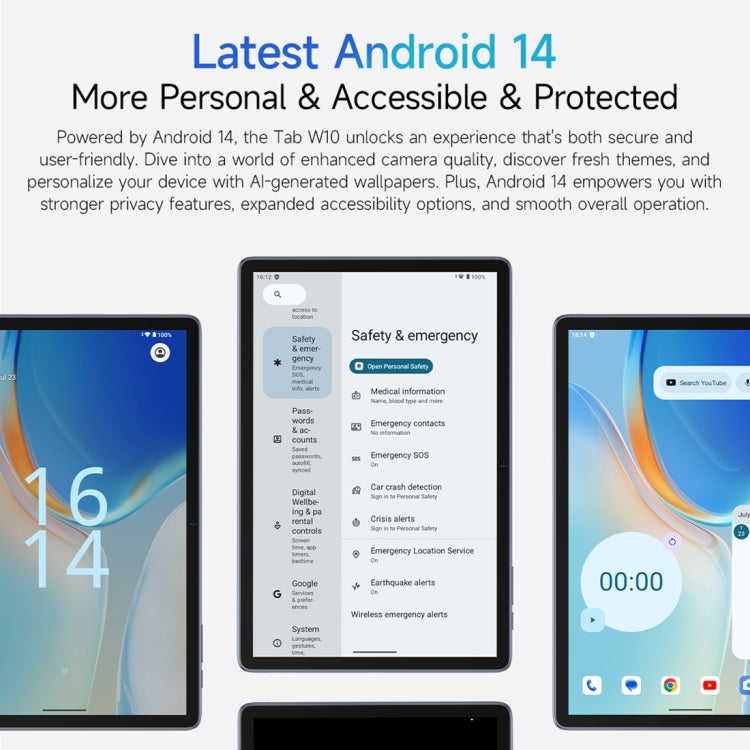 Ulefone Tab W10 WiFi Tablet PC, 4GB+128GB, 10.1 inch Android 14 Unisoc T606 Octa Core, EU Plug(Space Gray) - Other by Ulefone | Online Shopping South Africa | PMC Jewellery | Buy Now Pay Later Mobicred