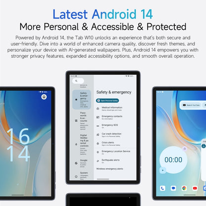 Ulefone Tab W10 WiFi Tablet PC, 4GB+128GB, 10.1 inch Android 14 Unisoc T606 Octa Core, EU Plug(Space Gray) - Other by Ulefone | Online Shopping South Africa | PMC Jewellery | Buy Now Pay Later Mobicred