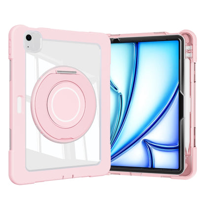 For iPad Air 11 2024 / Air 10.9 2022 Crystal Armor PC Hybrid TPU Tablet Case with Pen Slot(Pink) - iPad Air 11 2024 Cases by PMC Jewellery | Online Shopping South Africa | PMC Jewellery | Buy Now Pay Later Mobicred