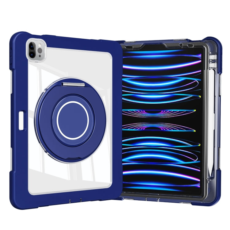 For iPad Pro 11 2022 / Air 10.9 2022 Crystal Armor PC Hybrid TPU Tablet Case with Pen Slot(Dark Blue) - iPad Pro 11 (2022/2021) Cases by PMC Jewellery | Online Shopping South Africa | PMC Jewellery | Buy Now Pay Later Mobicred