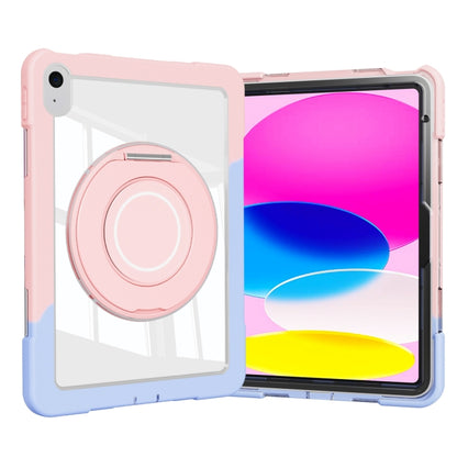 For iPad 10th Gen 10.9 2022 Crystal Armor PC Hybrid TPU Tablet Case(Blue Pink) - iPad 10th Gen 10.9 Cases by PMC Jewellery | Online Shopping South Africa | PMC Jewellery | Buy Now Pay Later Mobicred