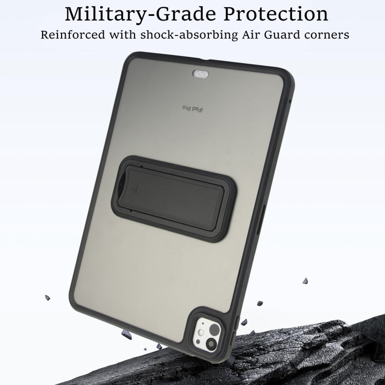 For iPad 4 / 3 / 2 9.7 inch Skin Feel Holder PC Hybrid TPU Tablet Case(Black) - free shipping - PMC Jewellery - Order now!