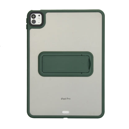 For iPad 10th Gen 10.9 2022 Skin Feel Holder PC Hybrid TPU Tablet Case(Dark Green) - iPad 10th Gen 10.9 Cases by PMC Jewellery | Online Shopping South Africa | PMC Jewellery | Buy Now Pay Later Mobicred