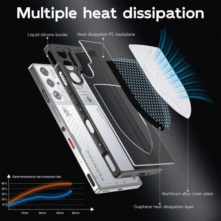 For ZTE nubia Red Magic 9 Pro / 9S Pro Cooling 3 in 1 Phone Case(Silver) - ZTE Cases by PMC TechLife | Online Shopping South Africa | PMC TechLife | Buy Now Pay Later Mobicred