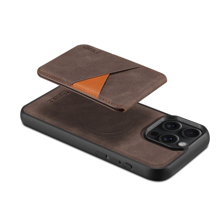 For iPhone 16 Pro ESEBLE E2 Retro Texture Card Slots MagSafe RFID Leather Case(Coffee) - free shipping - PMC Jewellery - Order now!