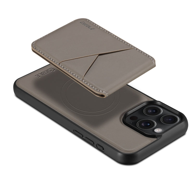 For iPhone 16 Pro ESEBLE E3 Plain Texture Card Slots MagSafe RFID Leather Case(Grey) - free shipping - PMC Jewellery - Order now!