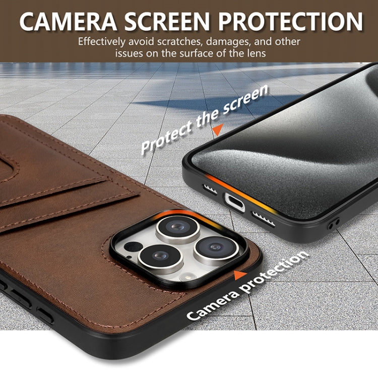 For iPhone 16 Pro AZNS K1 Series Card Slot Business Phone Case(Blue) - free shipping - PMC Jewellery - Order now!
