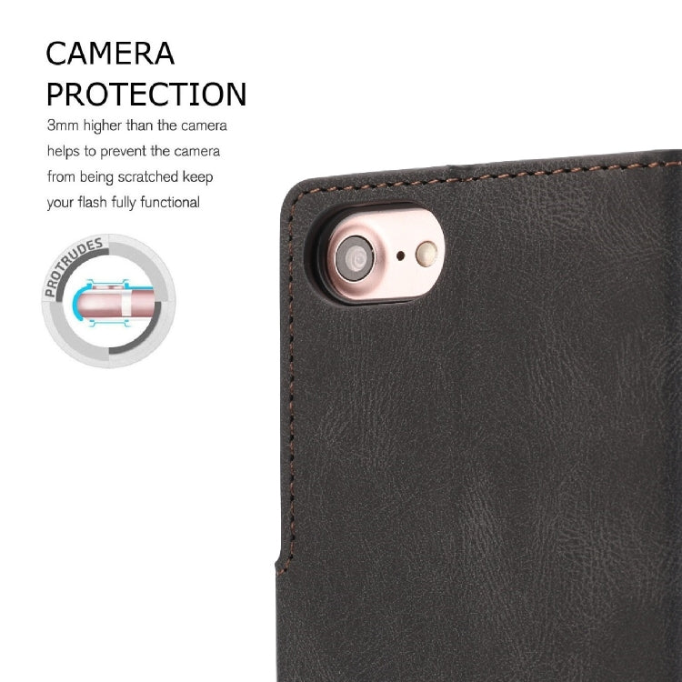For iPhone 16e Fantasy Skin-feel Calfskin Texture Leather Phone Case(Black) - iPhone 16e Cases by PMC TechLife | Online Shopping South Africa | PMC TechLife | Buy Now Pay Later Mobicred