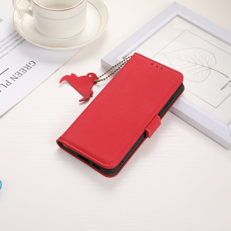 For Honor Play 60 Plus / 200 Smart Side-Magnetic TJ Genuine Leather RFID Phone Case(Red) - Honor Cases by PMC TechLife | Online Shopping South Africa | PMC TechLife | Buy Now Pay Later Mobicred
