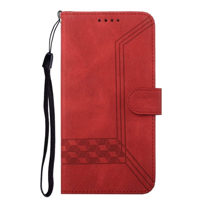 For Samsung Galaxy S25 5G Cubic Skin Feel Flip Leather Phone Case(Red) - Galaxy S25 5G Cases by PMC Jewellery | Online Shopping South Africa | PMC Jewellery | Buy Now Pay Later Mobicred