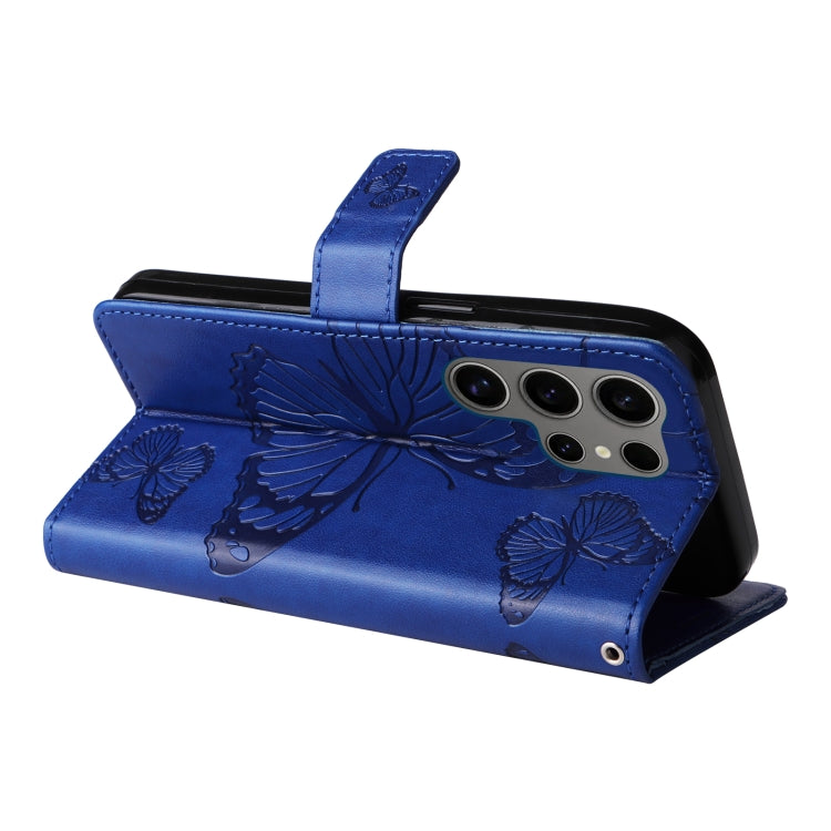 For Samsung Galaxy S25 Ultra 5G 3D Butterfly Embossed Pattern Flip Leather Phone Case(Blue) - free shipping - PMC Jewellery - Order now!