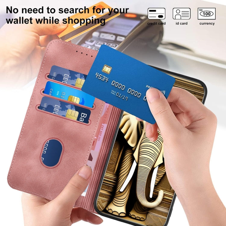 For Samsung Galaxy S25 5G Elephant Head Embossed Phone Leather Case with Lanyard(Pink) - free shipping - PMC Jewellery - Order now!