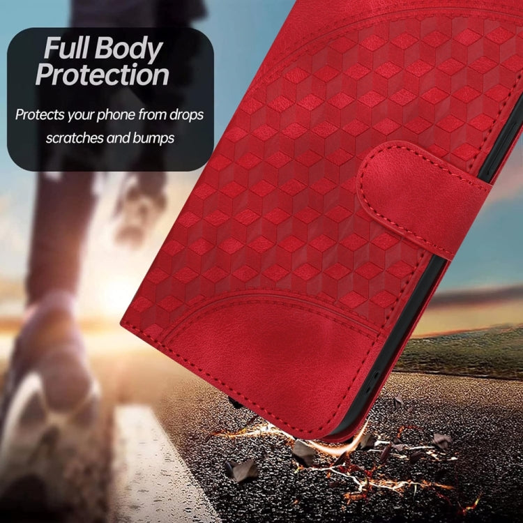 For Samsung Galaxy S25 5G YX0060 Elephant Head Embossed Phone Leather Case with Lanyard(Red) - Galaxy S25 5G Cases by PMC Jewellery | Online Shopping South Africa | PMC Jewellery | Buy Now Pay Later Mobicred