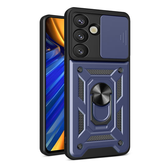 For Samsung Galaxy S25 5G Sliding Camera Cover Design TPU+PC Phone Case(Blue) - Galaxy S25 5G Cases by PMC Jewellery | Online Shopping South Africa | PMC Jewellery | Buy Now Pay Later Mobicred