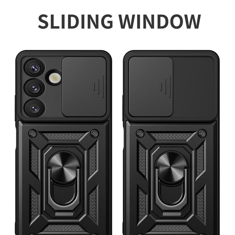 For Samsung Galaxy S25 5G Sliding Camera Cover Design TPU+PC Phone Case(Silver) - Galaxy S25 5G Cases by PMC Jewellery | Online Shopping South Africa | PMC Jewellery | Buy Now Pay Later Mobicred
