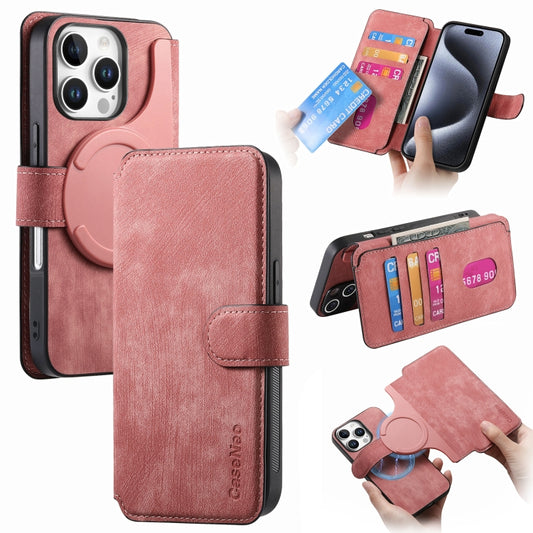 For iPhone 16 Pro Max CaseNeo MagSafe RFID Anti-theft Retro Leather Phone Case(Pink) - iPhone 16 Pro Max Cases by CaseNeo | Online Shopping South Africa | PMC Jewellery | Buy Now Pay Later Mobicred