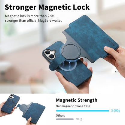 For iPhone 16 CaseNeo MagSafe RFID Anti-theft Retro Leather Phone Case(Blue) - iPhone 16 Cases by CaseNeo | Online Shopping South Africa | PMC Jewellery | Buy Now Pay Later Mobicred