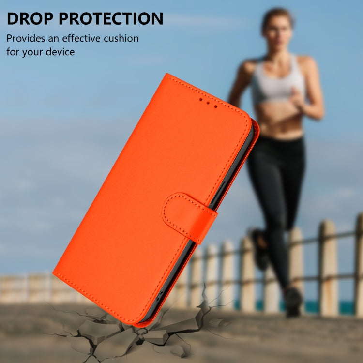 For Ulefone Note 14 Skin Feel Solid Color Leather Phone Case with Lanyard(Orange) - Ulefone Cases by PMC Jewellery | Online Shopping South Africa | PMC Jewellery | Buy Now Pay Later Mobicred