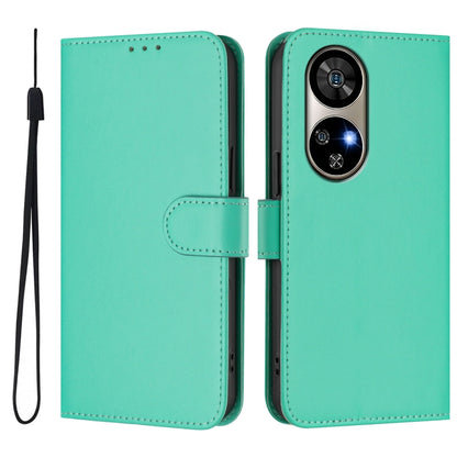 For Ulefone Note 17 Pro Skin Feel Solid Color Leather Phone Case with Lanyard(Green) - Ulefone Cases by PMC Jewellery | Online Shopping South Africa | PMC Jewellery | Buy Now Pay Later Mobicred