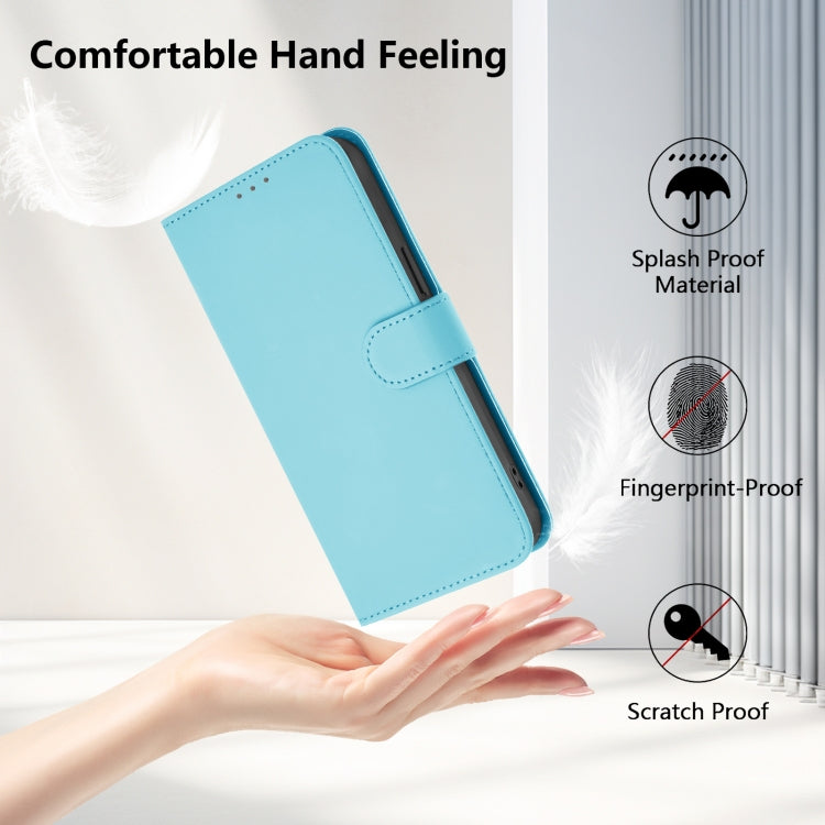 For Ulefone Note 17 Pro Skin Feel Solid Color Leather Phone Case with Lanyard(Sky Blue) - Ulefone Cases by PMC Jewellery | Online Shopping South Africa | PMC Jewellery | Buy Now Pay Later Mobicred