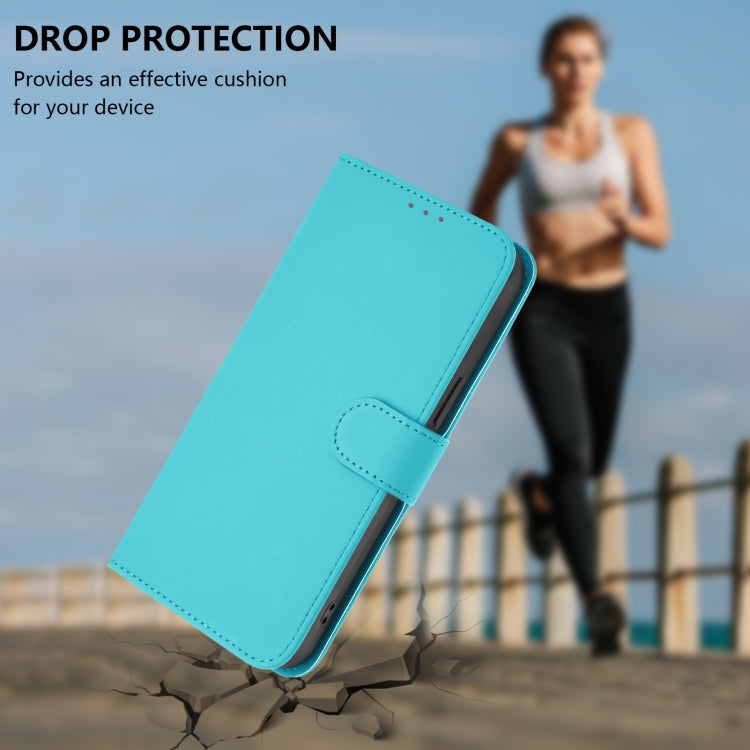 For Ulefone Note 17 Pro Skin Feel Solid Color Leather Phone Case with Lanyard(Lake Blue) - Ulefone Cases by PMC Jewellery | Online Shopping South Africa | PMC Jewellery | Buy Now Pay Later Mobicred
