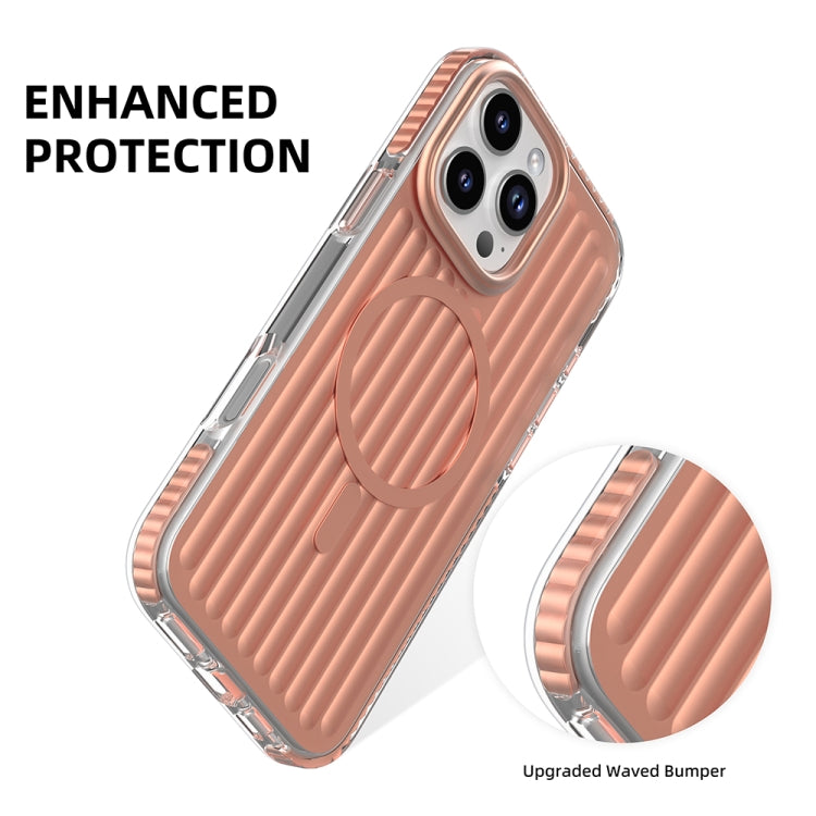 For iPhone 16 Pro Max Mutural Corrugated Texture Magsafe Magnetic Shockproof Phone Case(Silver) - iPhone 16 Pro Max Cases by Mutural | Online Shopping South Africa | PMC Jewellery | Buy Now Pay Later Mobicred