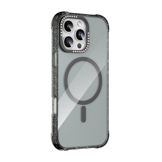 For iPhone 16 Pro Max Mutural Blink Series Glitter Edge MagSafe Magnetic Phone Case(Black) - iPhone 16 Pro Max Cases by Mutural | Online Shopping South Africa | PMC Jewellery | Buy Now Pay Later Mobicred