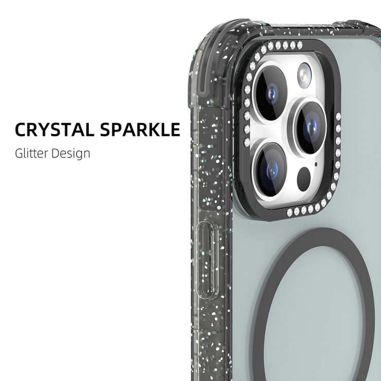 For iPhone 16 Pro Max Mutural Blink Series Glitter Edge MagSafe Magnetic Phone Case(White) - iPhone 16 Pro Max Cases by Mutural | Online Shopping South Africa | PMC Jewellery | Buy Now Pay Later Mobicred