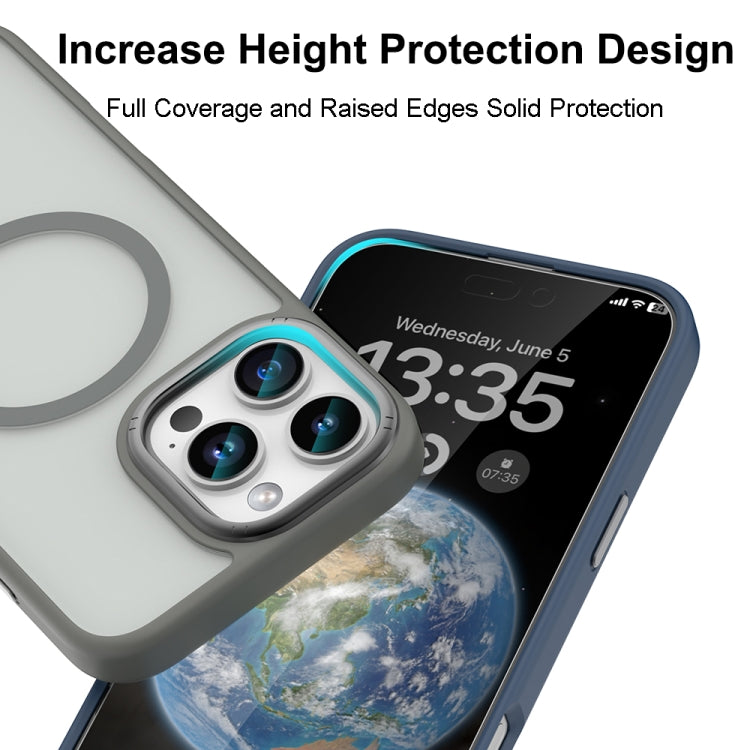 For iPhone 16 Pro Max Mutural Skin Feel Series Frosted MagSafe Magnetic Phone Case(Grey) - free shipping - PMC Jewellery - Order now!