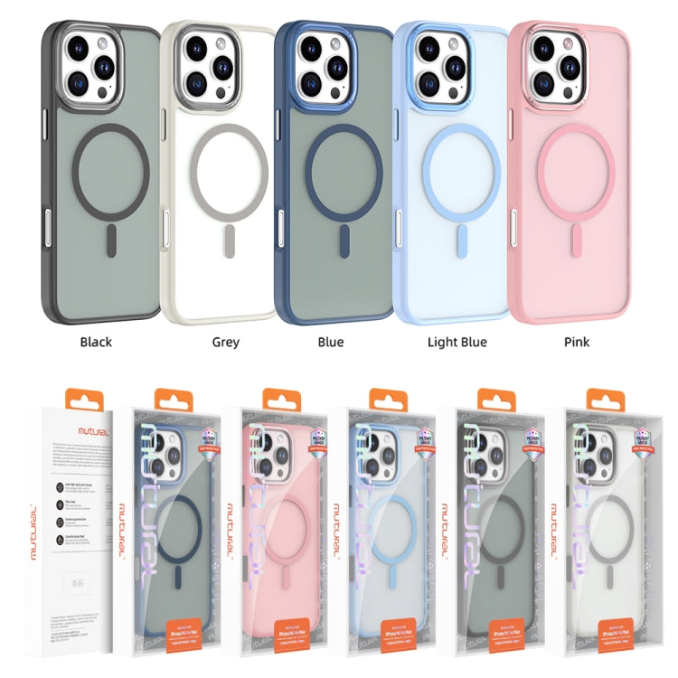 For iPhone 16 Pro Mutural Skin Feel Series Frosted MagSafe Magnetic Phone Case(Grey) - iPhone 16 Pro Cases by Mutural | Online Shopping South Africa | PMC Jewellery | Buy Now Pay Later Mobicred