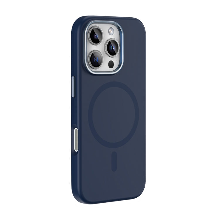 For iPhone 16 Pro Mutural Karen Series Liquid Silicone MagSafe Magnetic Phone Case(Navy Blue) - iPhone 16 Pro Cases by Mutural | Online Shopping South Africa | PMC Jewellery | Buy Now Pay Later Mobicred