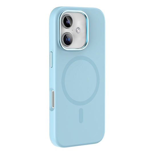 For iPhone 16 Mutural Karen Series Liquid Silicone MagSafe Magnetic Phone Case(Sky Blue) - iPhone 16 Cases by Mutural | Online Shopping South Africa | PMC Jewellery | Buy Now Pay Later Mobicred