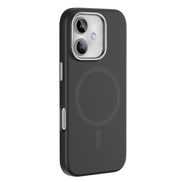 For iPhone 16 Mutural Karen Series Liquid Silicone MagSafe Magnetic Phone Case(Black) - iPhone 16 Cases by Mutural | Online Shopping South Africa | PMC Jewellery | Buy Now Pay Later Mobicred