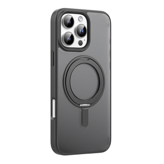 For iPhone 16 Pro Max Mutural Armor Series MagSafe Magnetic Holder Phone Case(Black) - iPhone 16 Pro Max Cases by Mutural | Online Shopping South Africa | PMC Jewellery | Buy Now Pay Later Mobicred