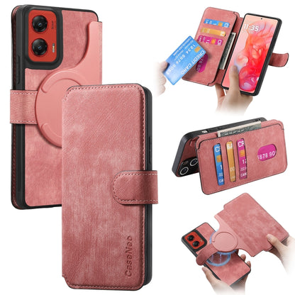 For Motorola Moto G Stylus 5G 2024 CaseNeo MagSafe RFID Anti-theft Retro Leather Phone Case(Pink) - Motorola Cases by CaseNeo | Online Shopping South Africa | PMC Jewellery | Buy Now Pay Later Mobicred