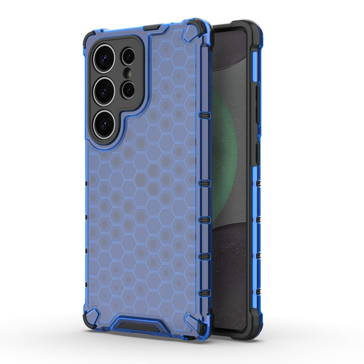For Samsung Galaxy S25 Ultra 5G Honeycomb Shockproof Phone Case(Blue) - free shipping - PMC Jewellery - Order now!