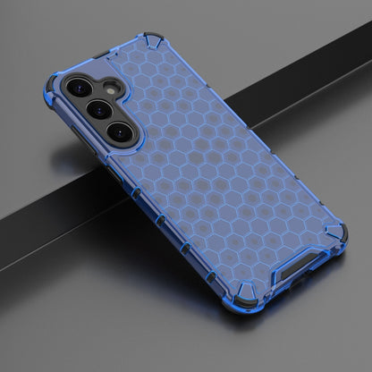 For Samsung Galaxy S25 5G Honeycomb Shockproof Phone Case(Blue) - Galaxy S25 5G Cases by PMC Jewellery | Online Shopping South Africa | PMC Jewellery | Buy Now Pay Later Mobicred