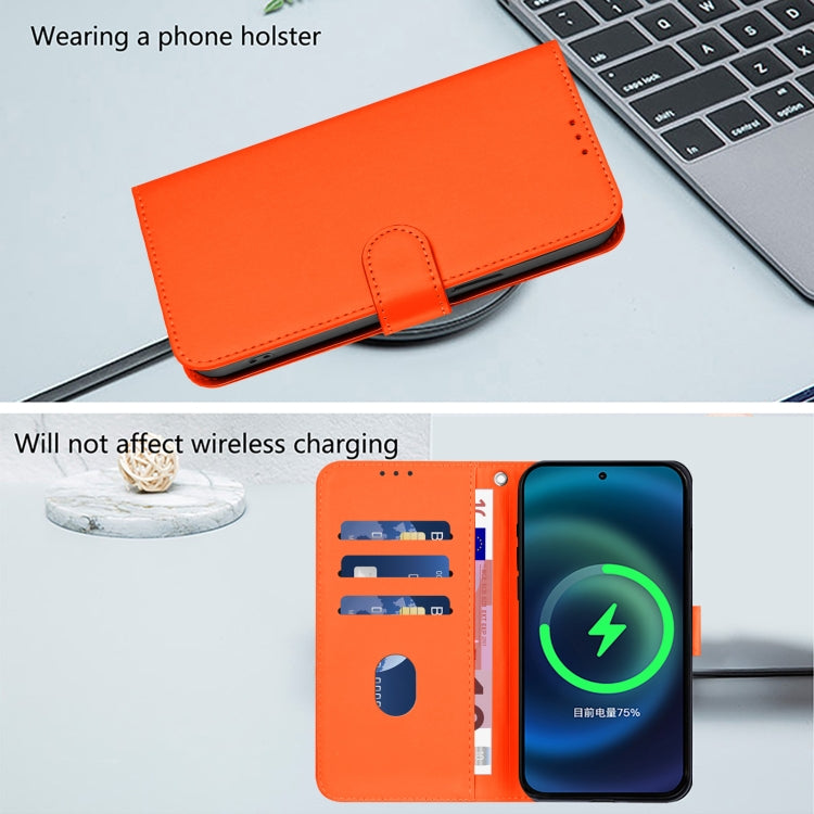 For Huawei Pura 70 Pro / 70 Pro+ Skin Feel Solid Color Leather Phone Case with Lanyard(Orange) - Huawei Cases by PMC Jewellery | Online Shopping South Africa | PMC Jewellery | Buy Now Pay Later Mobicred