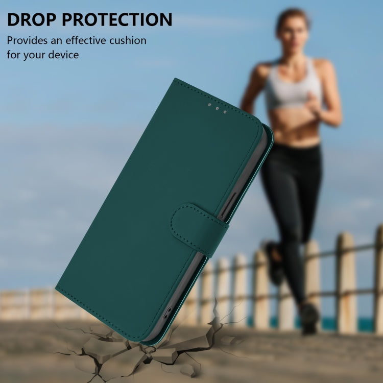 For Honor Magic6 Pro Skin Feel Solid Color Leather Phone Case with Lanyard(Dark Green) - Honor Cases by PMC Jewellery | Online Shopping South Africa | PMC Jewellery | Buy Now Pay Later Mobicred