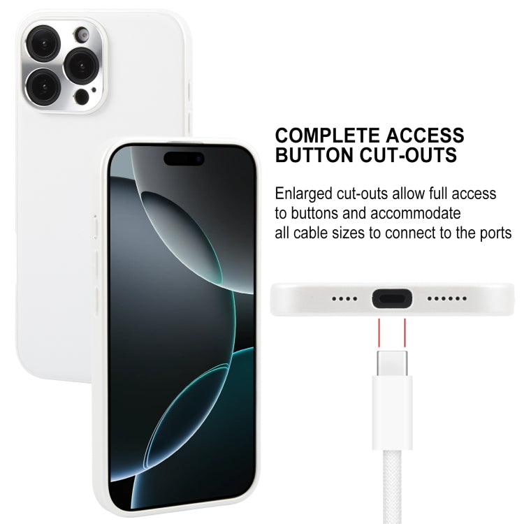For iPhone 16 Pro GEBEI Plain Leather TPU Hybrid PU Phone Case(White) - free shipping - PMC Jewellery - Order now!