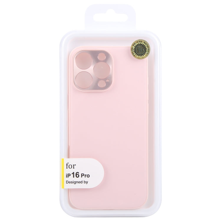 For iPhone 16 Pro GEBEI Plain Leather TPU Hybrid PU Phone Case(Pink) - iPhone 16 Pro Cases by GEBEI | Online Shopping South Africa | PMC Jewellery | Buy Now Pay Later Mobicred