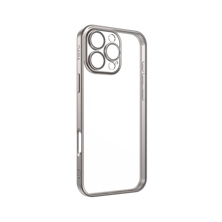 For iPhone 16 Pro Max TOTU PC-2 Soft Jane Series Electroplated TPU Phone Case with Lens Film(Titanium) - iPhone 16 Pro Max Cases by TOTUDESIGN | Online Shopping South Africa | PMC Jewellery | Buy Now Pay Later Mobicred