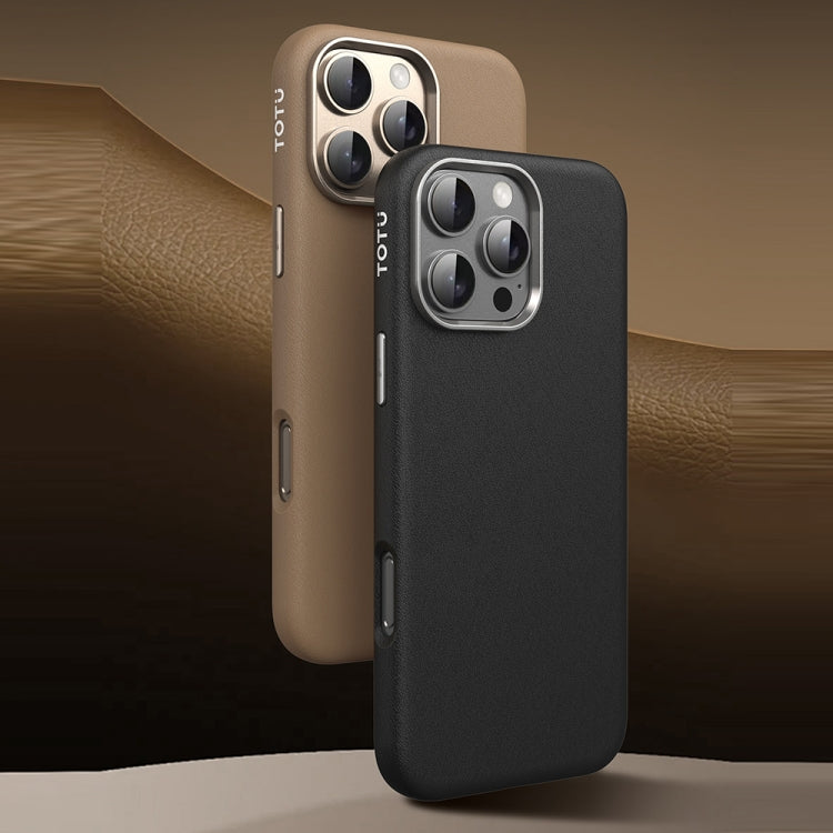 For iPhone 16 Pro Max TOTU PC-17 Mulsanne Series Plain Leather MagSafe Magnetic Phone Case(Titanium) - iPhone 16 Pro Max Cases by TOTUDESIGN | Online Shopping South Africa | PMC Jewellery | Buy Now Pay Later Mobicred