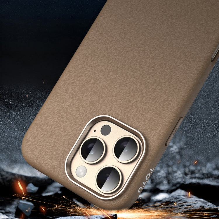 For iPhone 16 Pro TOTU PC-17 Mulsanne Series Plain Leather MagSafe Magnetic Phone Case(Black) - iPhone 16 Pro Cases by TOTUDESIGN | Online Shopping South Africa | PMC Jewellery | Buy Now Pay Later Mobicred