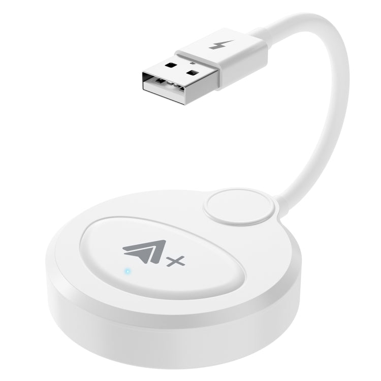 USB Interface Wired to Wireless CarPlay Auto Adapter for Android, Specification:Round(White) - free shipping - PMC Jewellery - Order now!