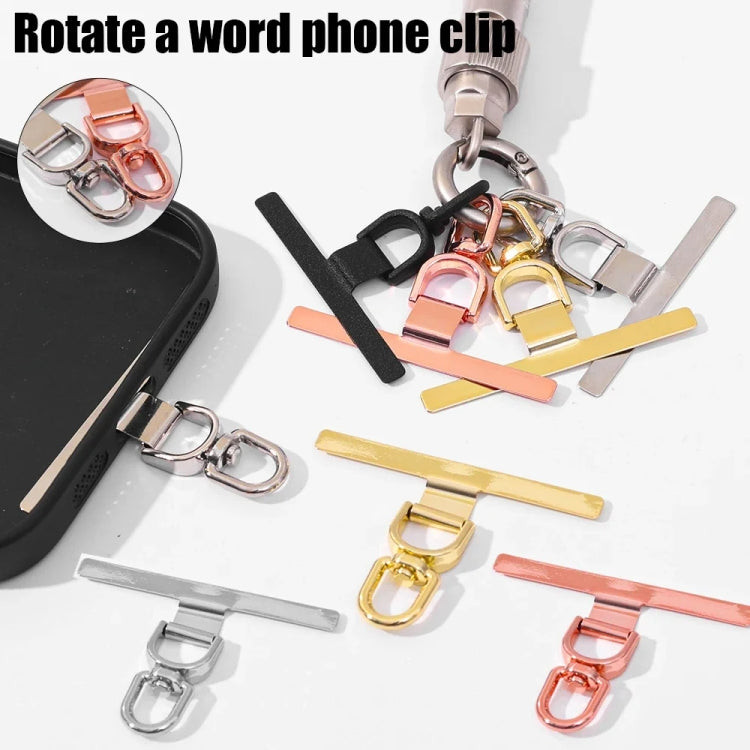 360 Degree Rotation T-shape Metal Mobile Phone Lanyard Fixing Gasket(Silver) - free shipping - PMc TechLife - Order now!